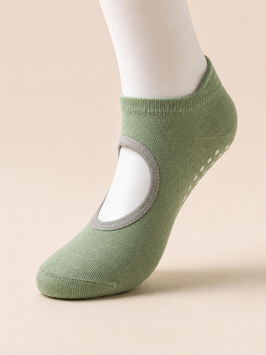 Women's Open Back Non Slip Grip Socks for Yoga Pilates Barre