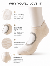 Women's Non Slip Open Back Yoga Socks for Pilates Barre & Studio