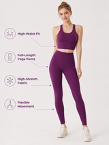 Women's FlowSculpt Padded 2 Piece Yoga Set with Leggings
