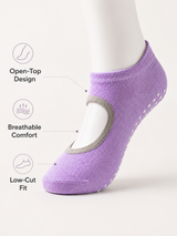 Women's Non Slip Grip Socks for Yoga Pilates and Barre