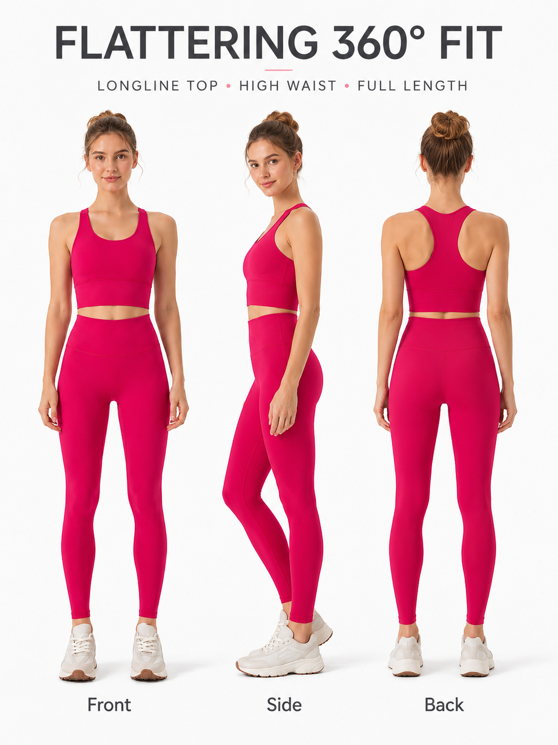 Women's 2 Piece Yoga Set with Leggings & Sports Top for Workouts