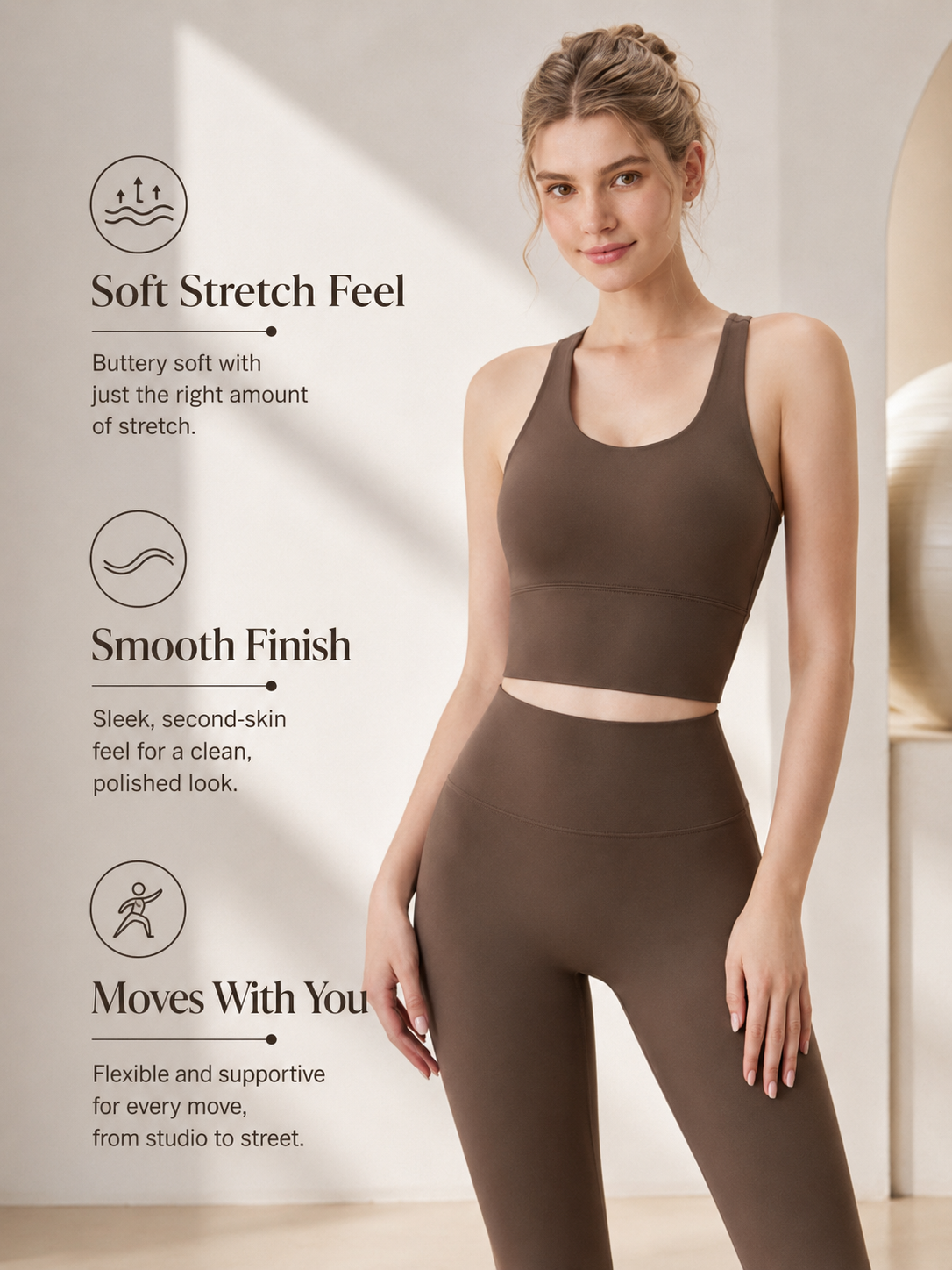 Women's Padded 2 Piece Yoga Set for Yoga, Workout & Athleisure