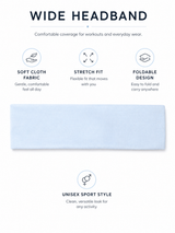 Unisex Soft Stretch Sports Headband for Yoga, Running & Workouts