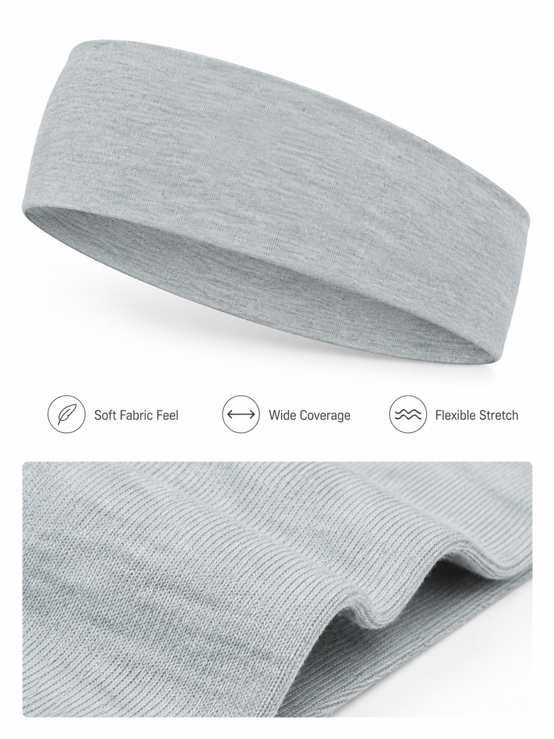 Unisex Wide Cloth Sports Headband for Yoga Running and Workouts