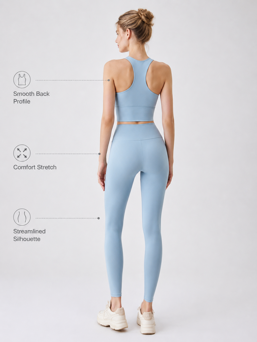 Women's Sleeveless Padded Yoga Set with Full-Length Leggings