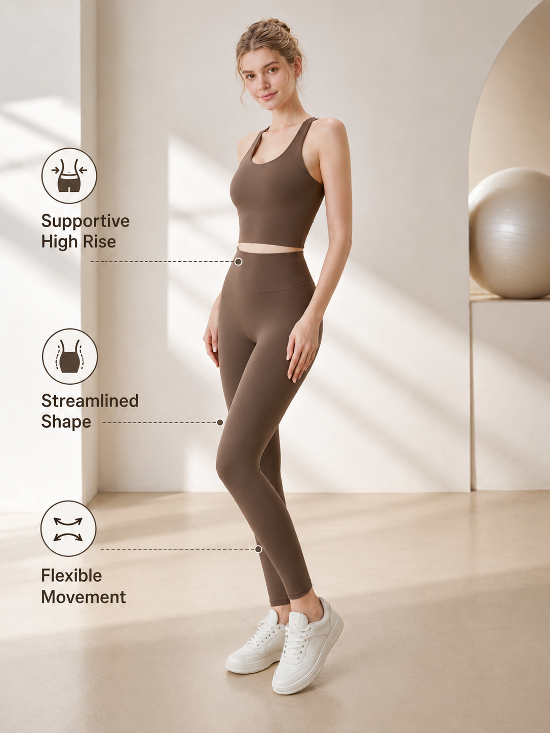 Women's Padded 2 Piece Yoga Set for Yoga, Workout & Athleisure