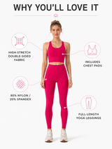 Women's 2 Piece Yoga Set with Leggings & Sports Top for Workouts