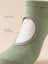 Women's Open Back Non Slip Grip Socks for Yoga Pilates Barre