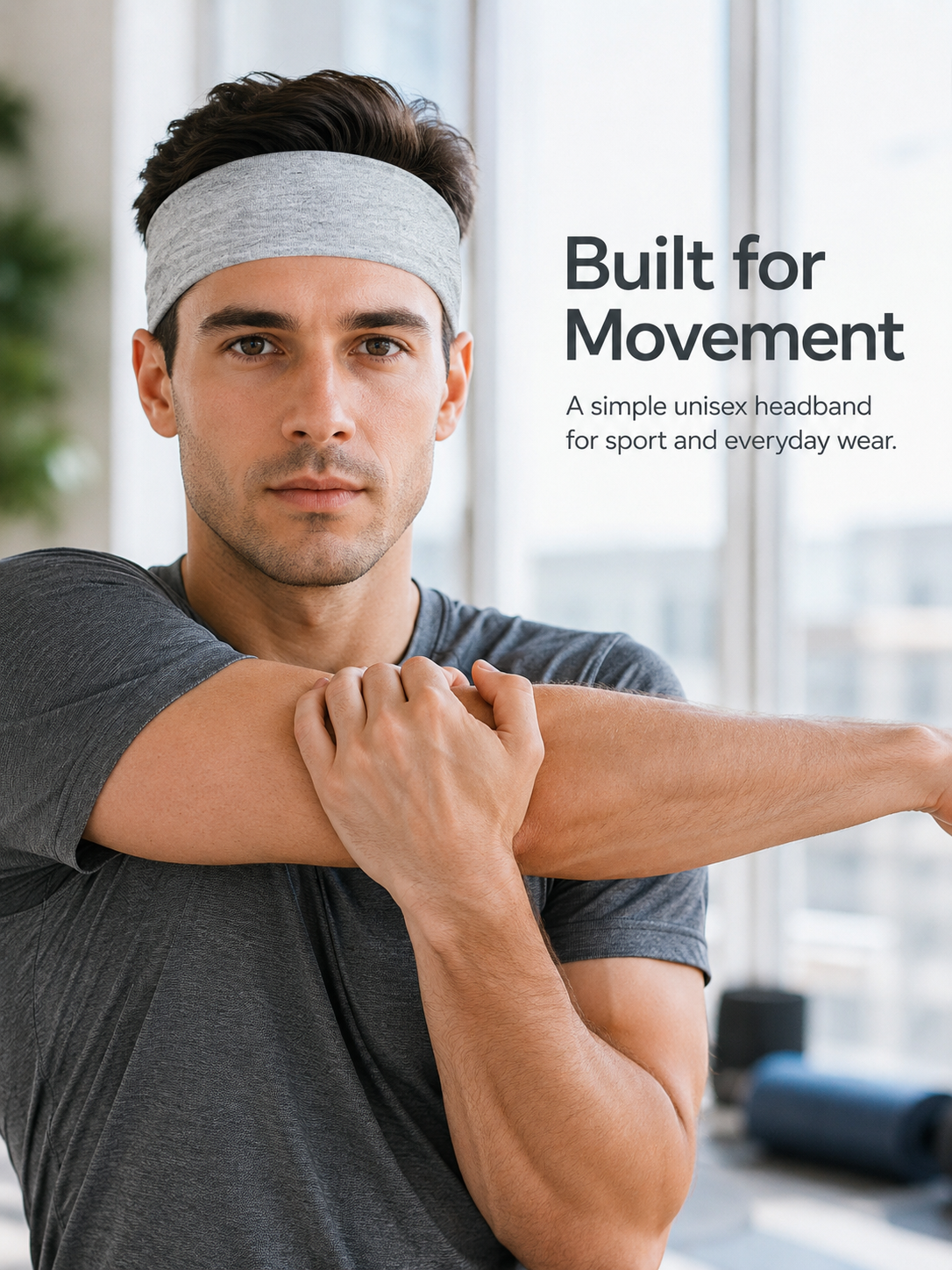 Unisex Wide Cloth Sports Headband for Yoga Running and Workouts