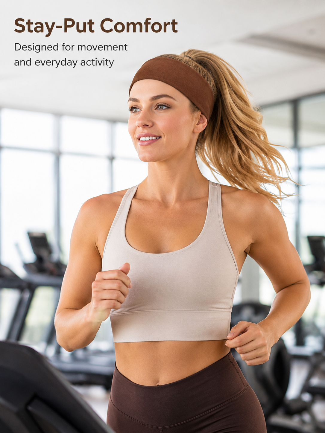 FlexCore Unisex Wide Stretch Sports Headband for Workout Yoga Running