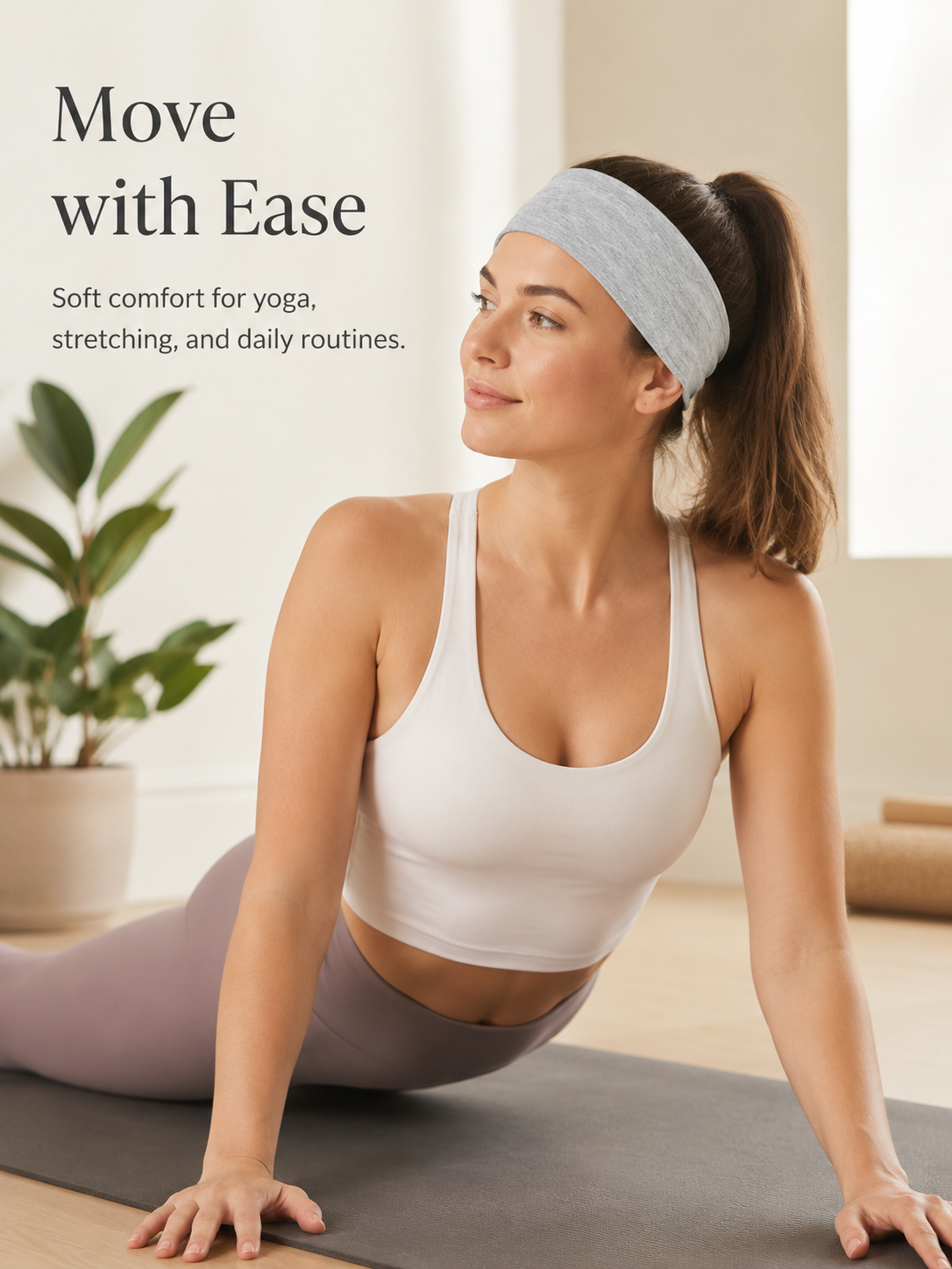 Unisex Wide Cloth Sports Headband for Yoga Running and Workouts