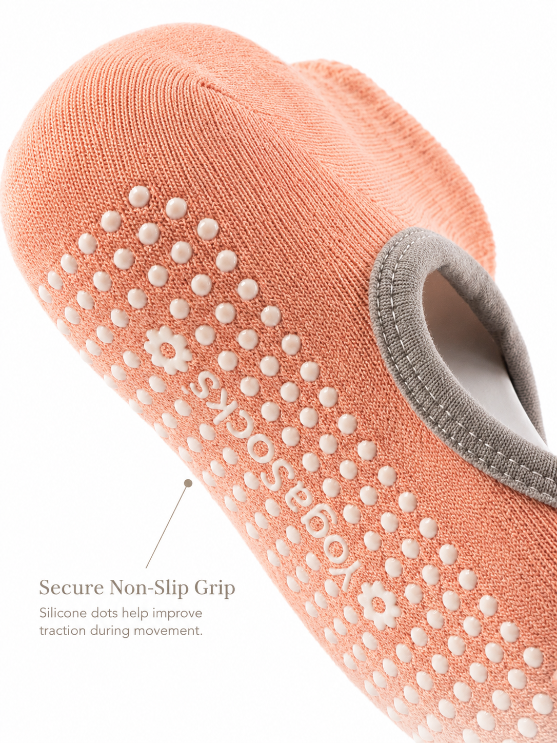 Women's Non-Slip Open Back Grip Socks for Yoga Pilates Barre