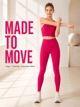 Women's 2 Piece Yoga Set with Leggings & Sports Top for Workouts