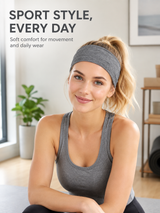 Unisex Wide Stretch Sports Headband for Workouts, Yoga & Running