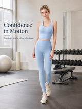 Women's Sleeveless Padded Yoga Set with Full-Length Leggings
