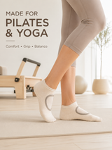 Women's Non Slip Open Back Yoga Socks for Pilates Barre & Studio