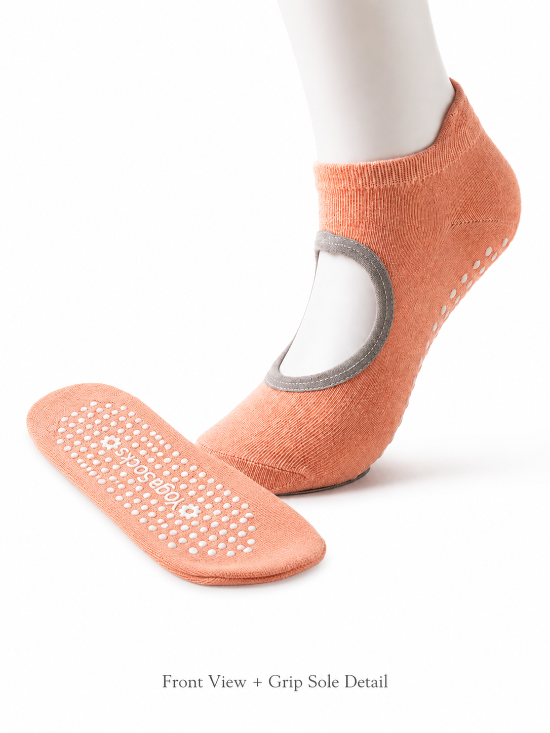 Women's Non-Slip Open Back Grip Socks for Yoga Pilates Barre