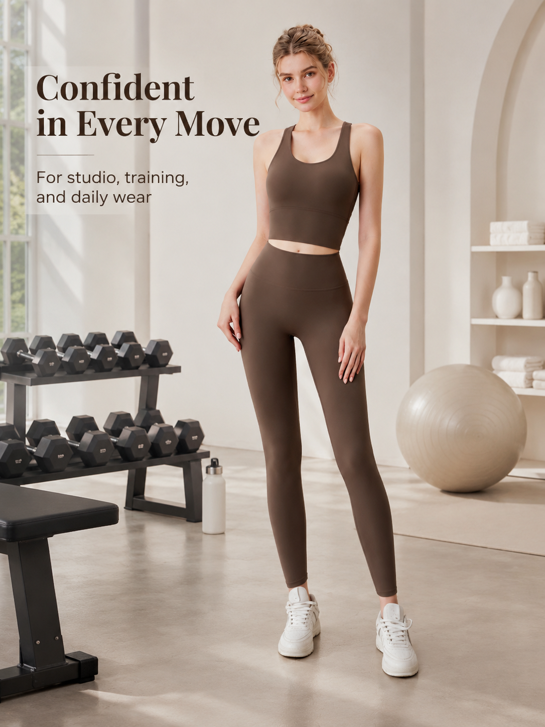 Women's Padded 2 Piece Yoga Set for Yoga, Workout & Athleisure
