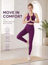 Women's FlowSculpt Padded 2 Piece Yoga Set with Leggings