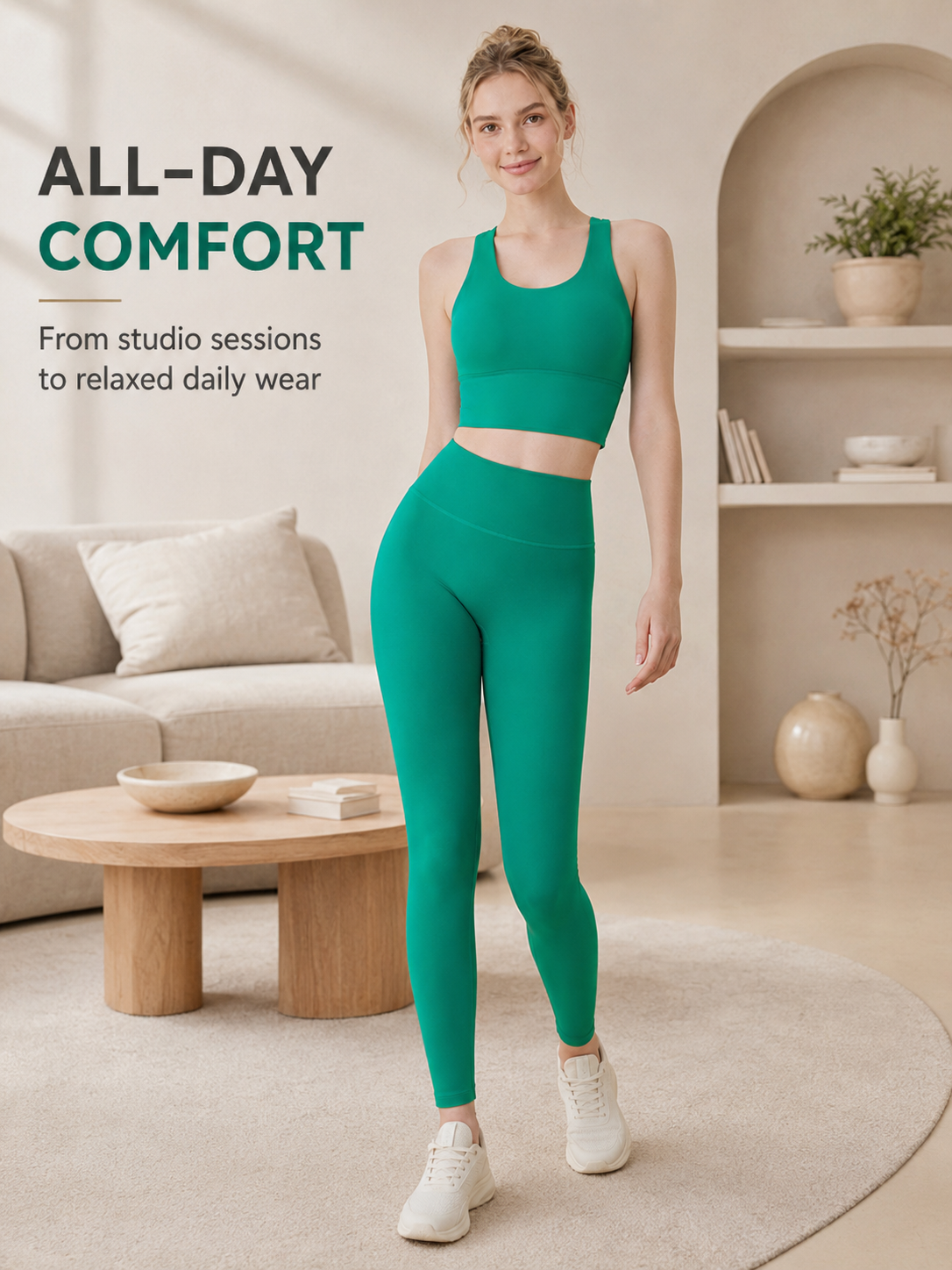 Women's Padded 2 Piece Yoga Set for Studio and Activewear