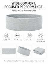 Unisex Wide Cloth Sports Headband for Yoga Running and Workouts