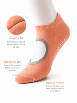 Women's Non-Slip Open Back Grip Socks for Yoga Pilates Barre