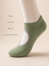 Women's Open Back Non Slip Grip Socks for Yoga Pilates Barre