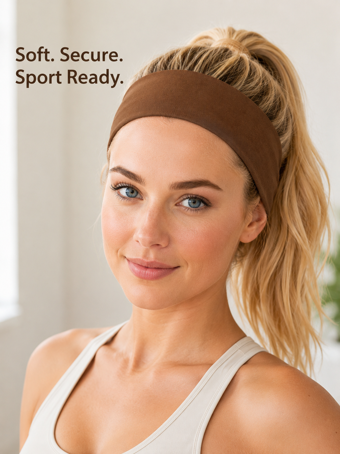 FlexCore Unisex Wide Stretch Sports Headband for Workout Yoga Running