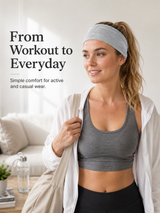Unisex Wide Cloth Sports Headband for Yoga Running and Workouts