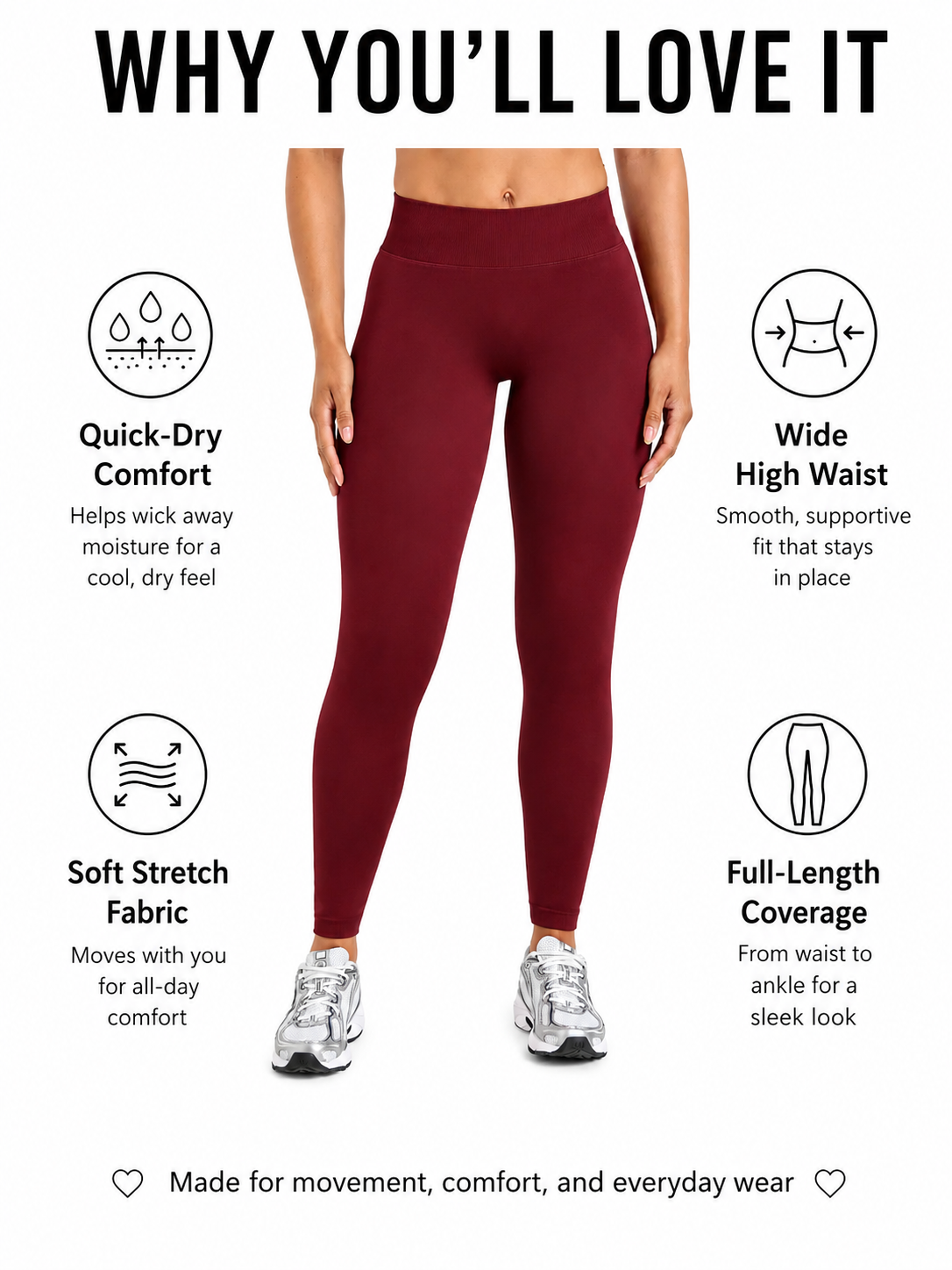 Women's SculptFlex High Waisted Yoga Leggings for Studio & Daily Wear
