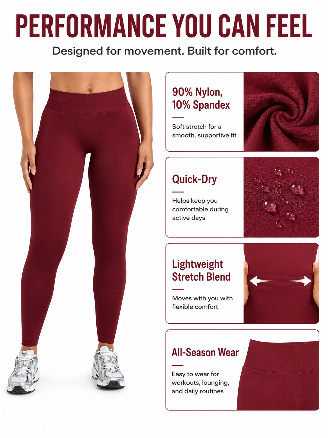 Women's SculptFlex High Waisted Yoga Leggings for Studio & Daily Wear