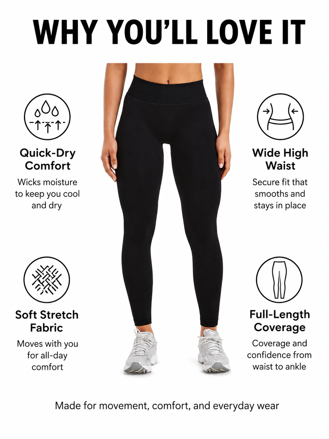 Women's SculptFlex High Waisted Yoga Leggings for Workouts & Everyday
