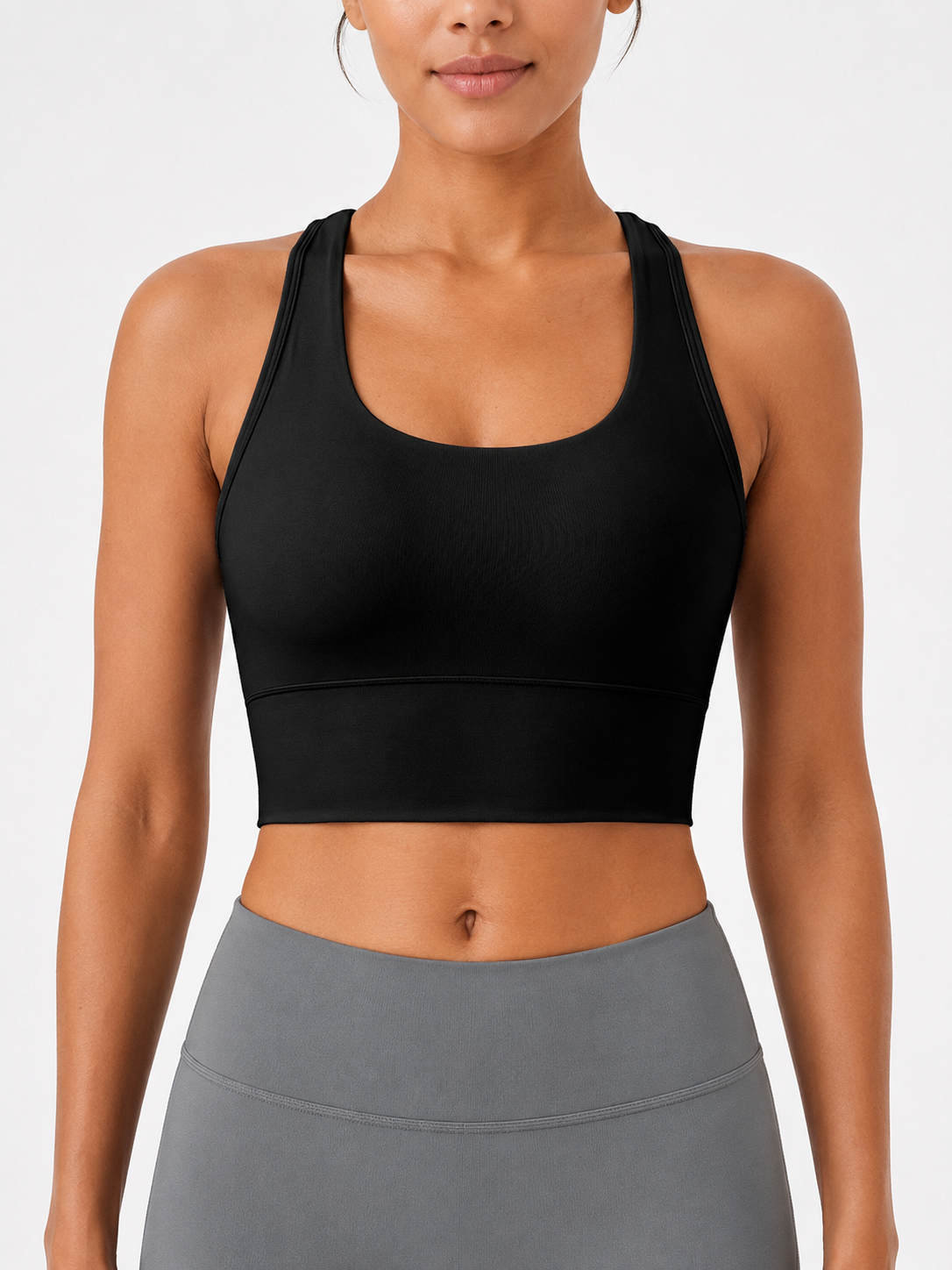 Women's Seamless Longline Sports Bra for Yoga & Training