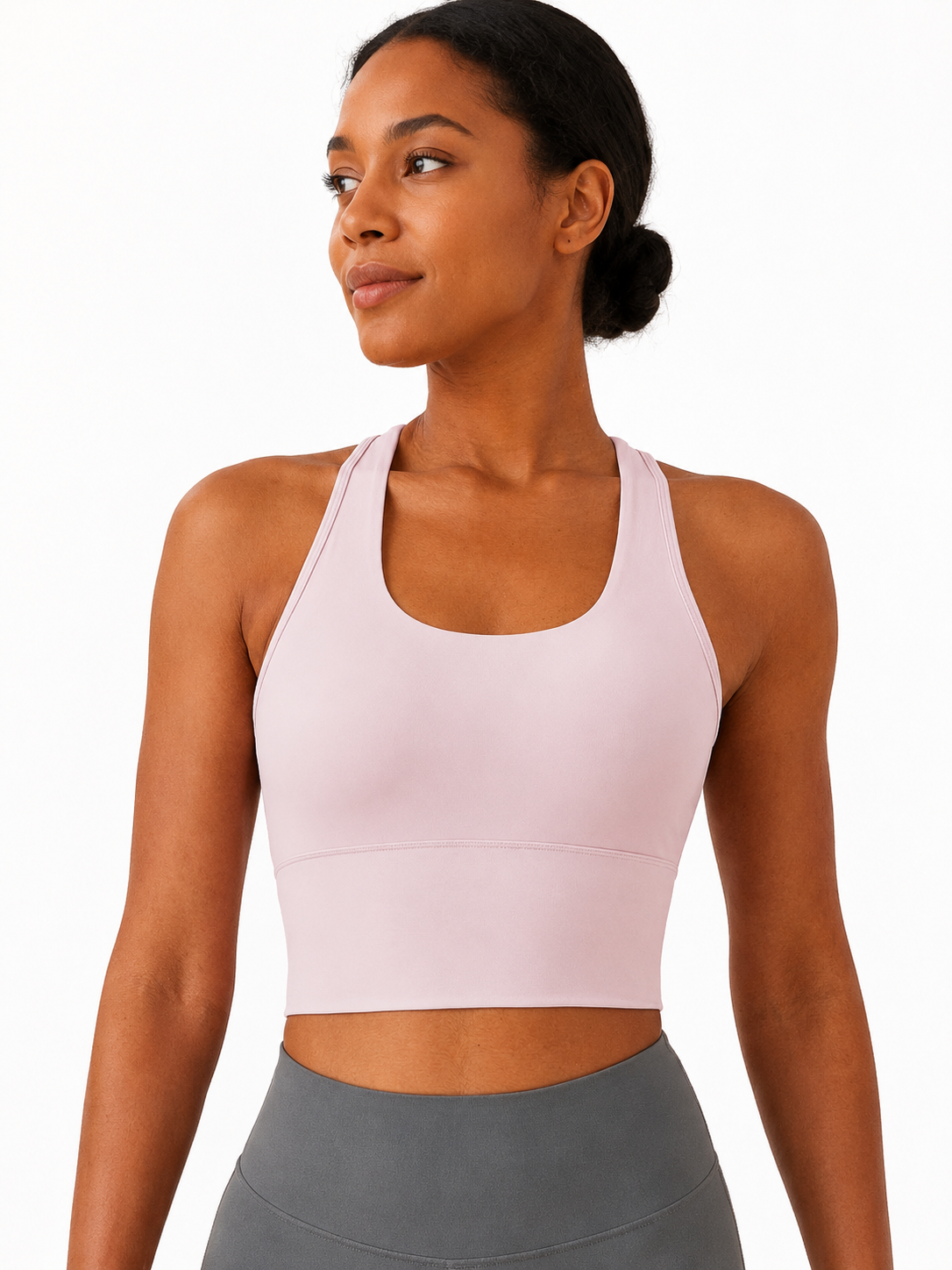 Women's Seamless Longline Sports Bra for Yoga, Training & Athleisure