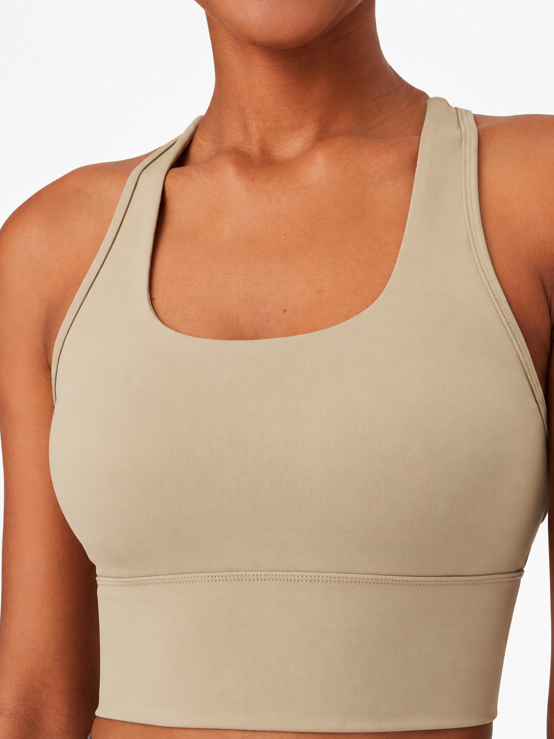 Women's Seamless Longline Sports Bra for Yoga Workout & Everyday Comfort