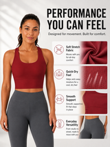 Women's SculptFlex Seamless Longline Sports Bra for Yoga & Training