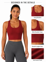 Women's SculptFlex Seamless Longline Sports Bra for Yoga & Training