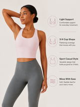 Women's Seamless Longline Sports Bra for Yoga, Training & Athleisure