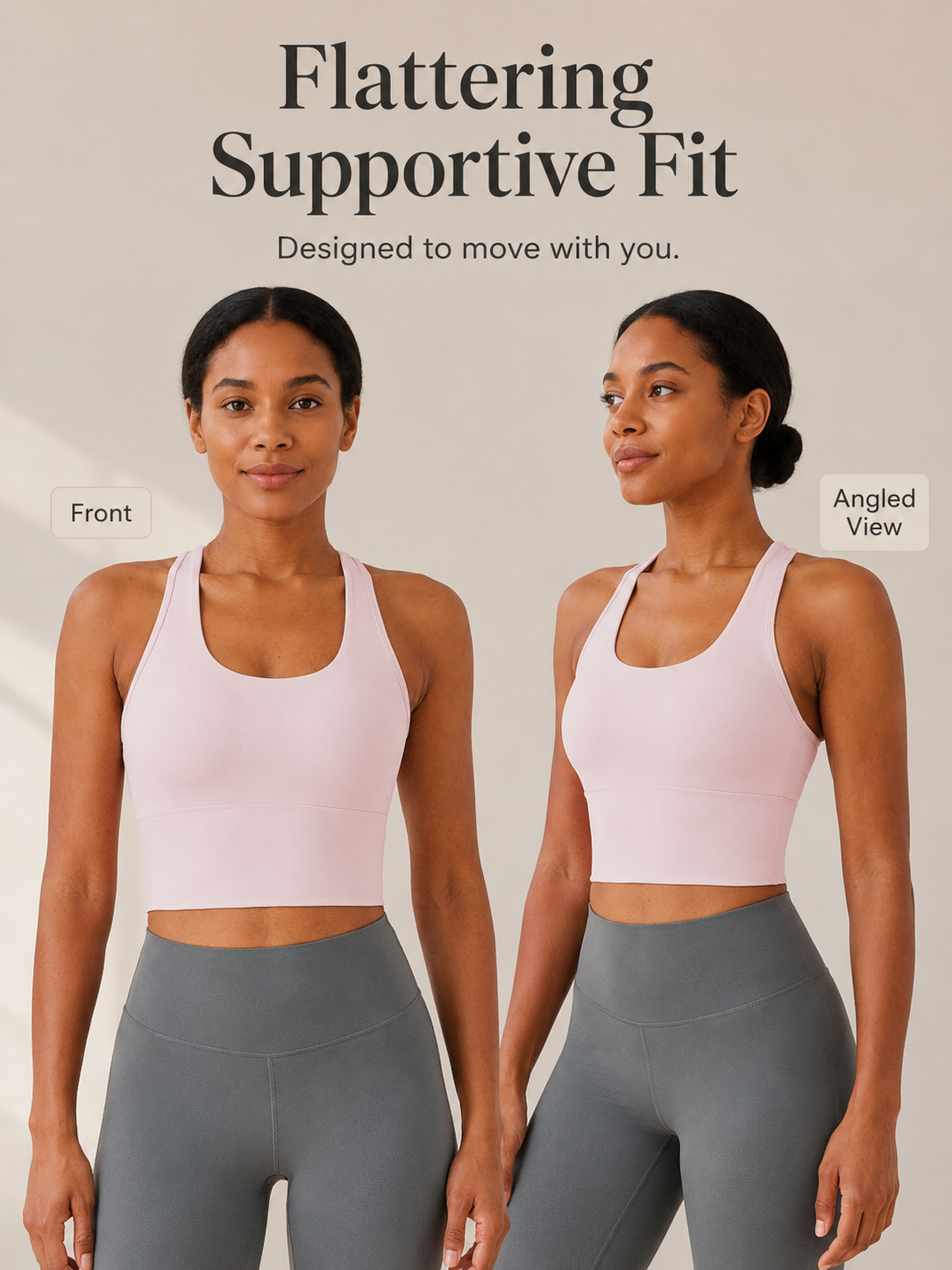 Women's Seamless Longline Sports Bra for Yoga, Training & Athleisure