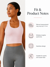 Women's Seamless Longline Sports Bra for Yoga, Training & Athleisure
