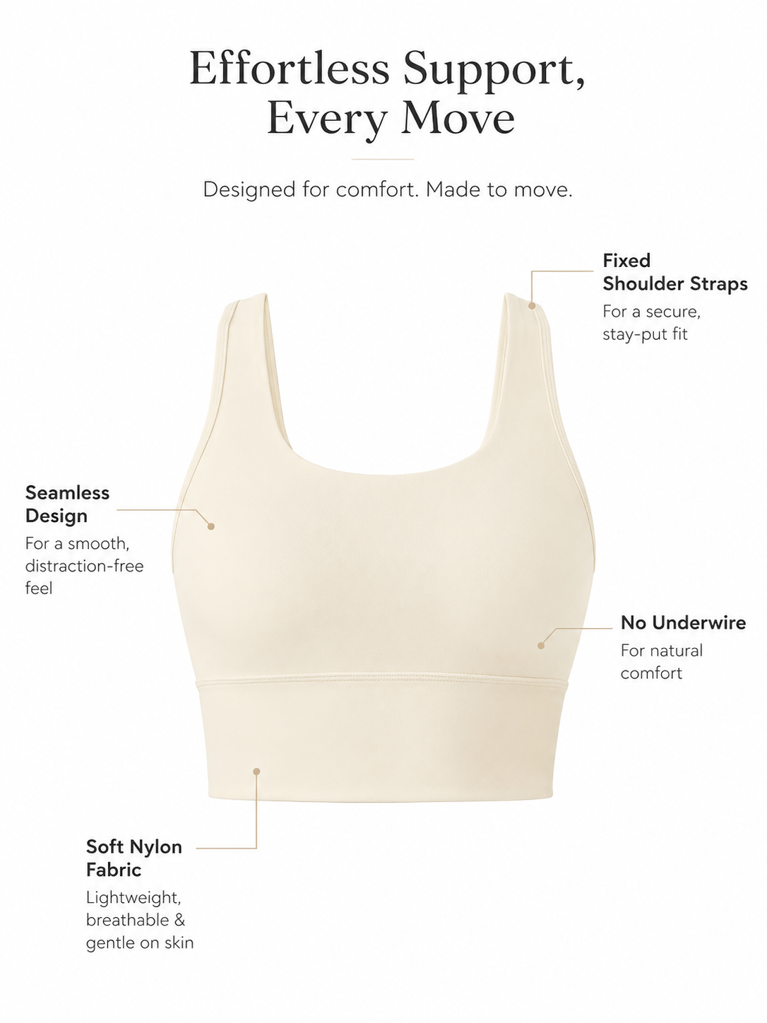 Women's SculptFlex Seamless Wireless Sports Bra for Yoga & Activewear