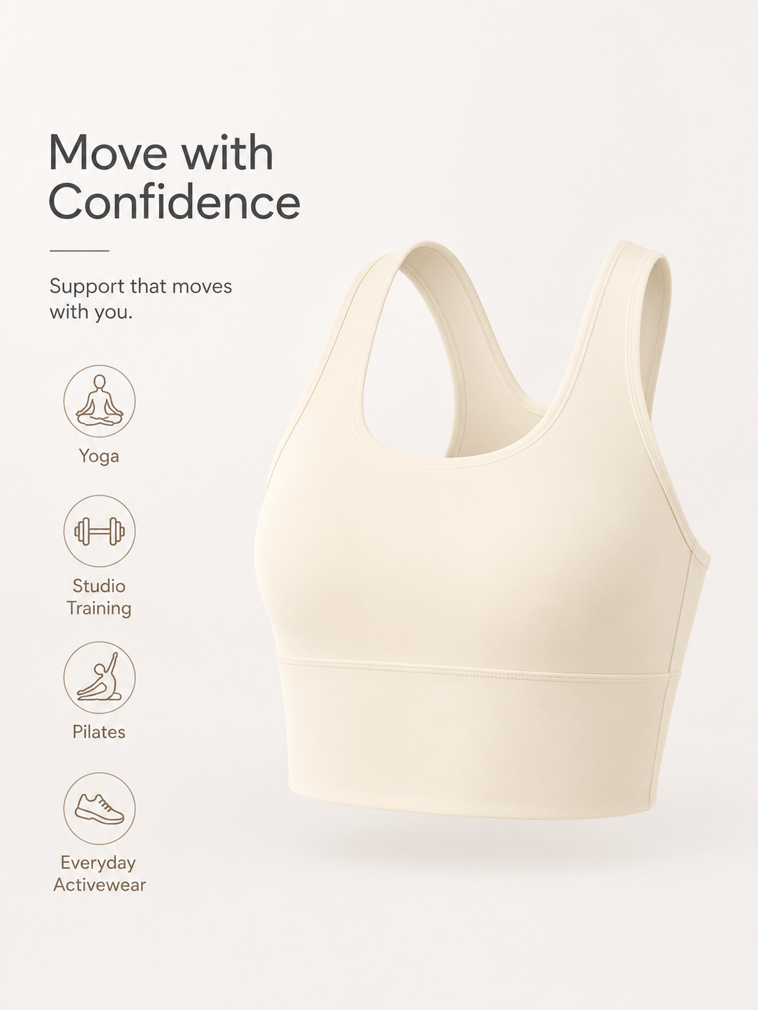 Women's SculptFlex Seamless Wireless Sports Bra for Yoga & Activewear