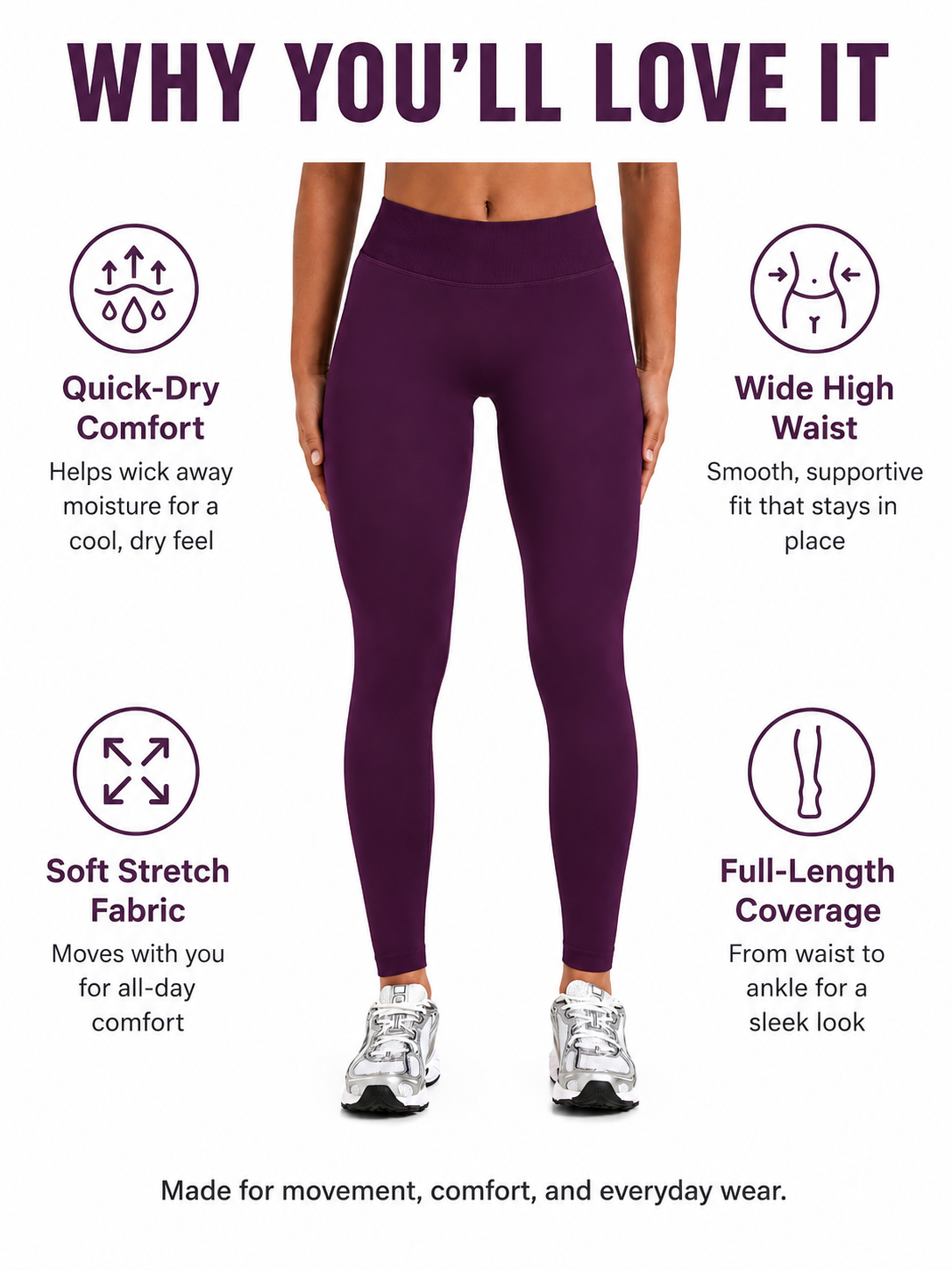 Women's SculptFlex High Waisted Yoga Leggings for Studio & Everyday
