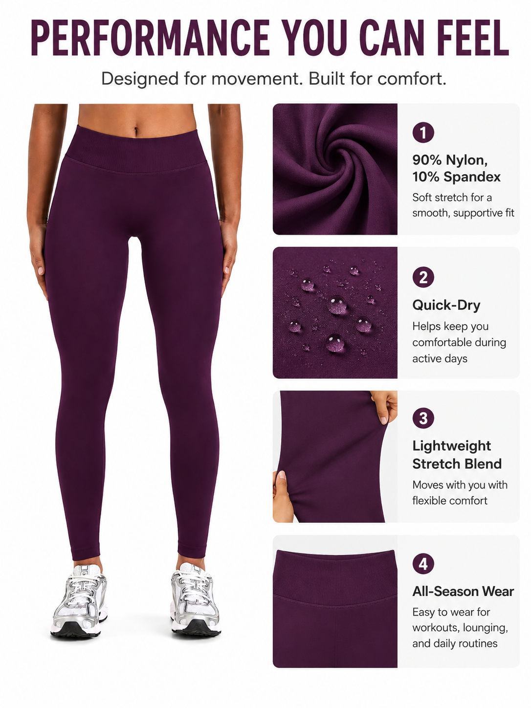Women's SculptFlex High Waisted Yoga Leggings for Studio & Everyday