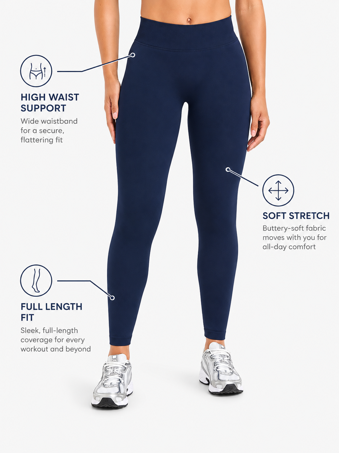 Women's SculptFlex High Waisted Yoga Leggings for Workout and Everyday