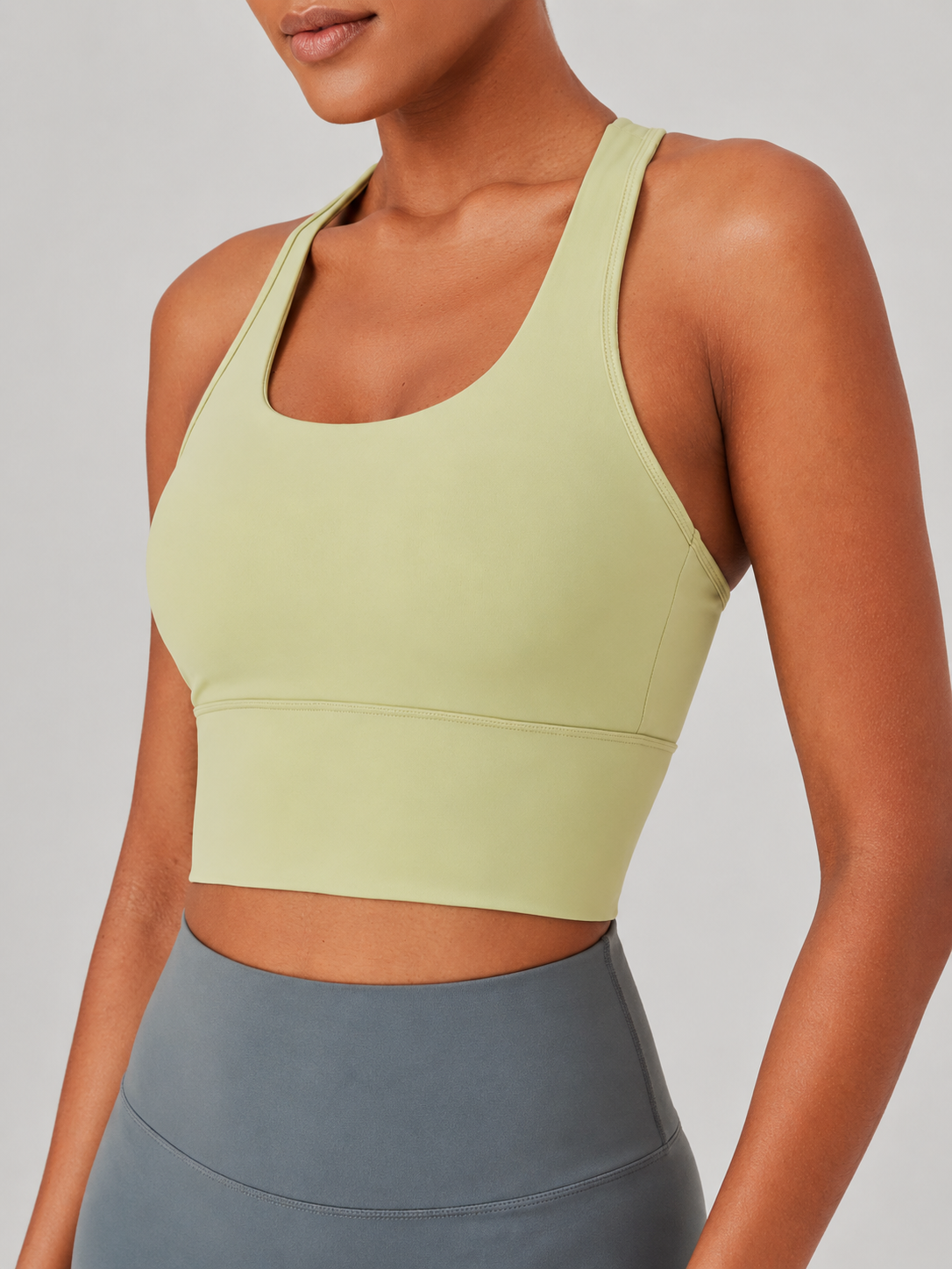 Women's SculptFlex Seamless Wireless Longline Sports Bra for Yoga & Pilates