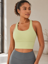 Women's SculptFlex Seamless Wireless Longline Sports Bra for Yoga & Pilates