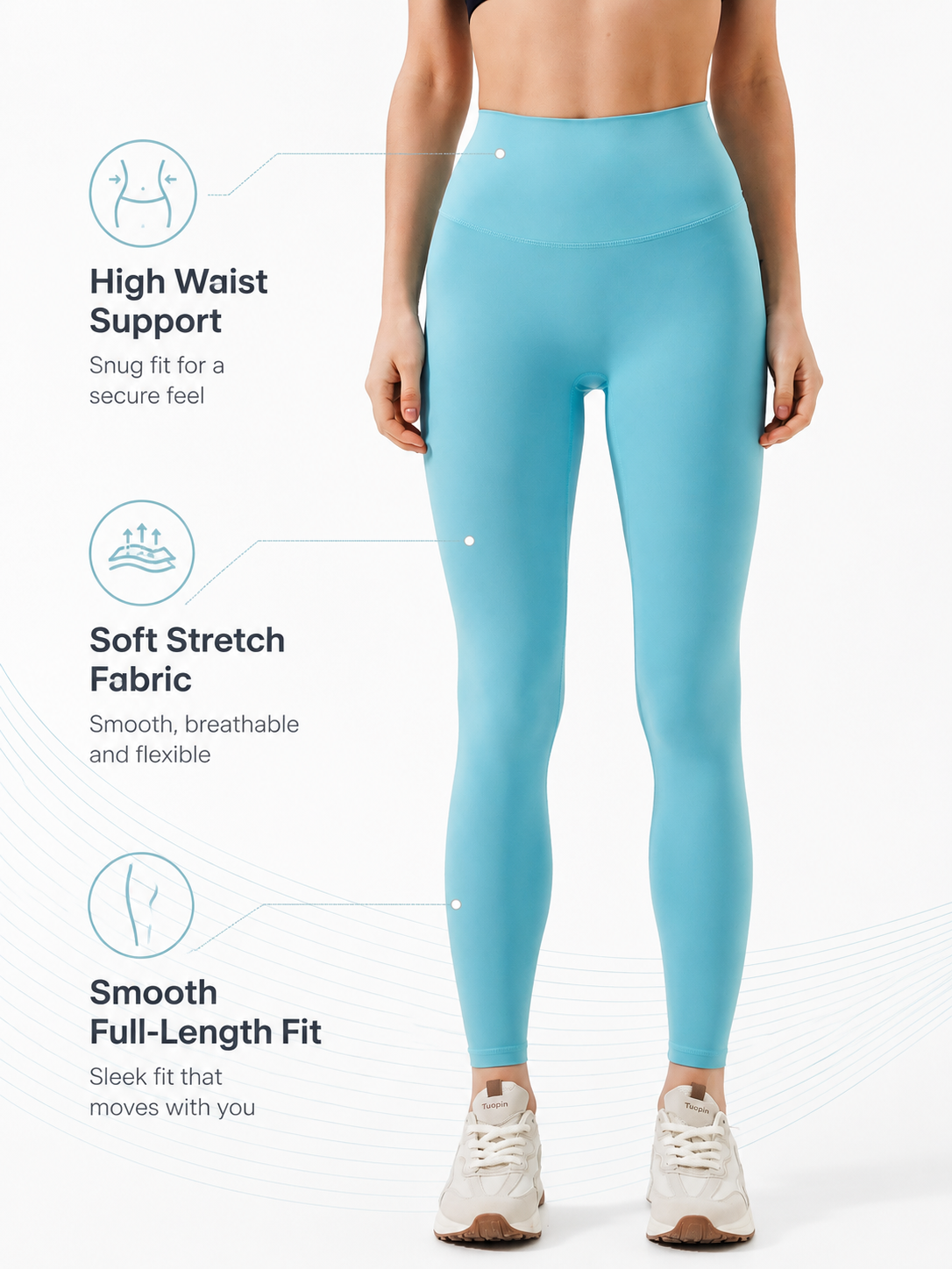 Women's SculptFlex High Waisted Brushed Soft Yoga Leggings for Workout & Daily Wear