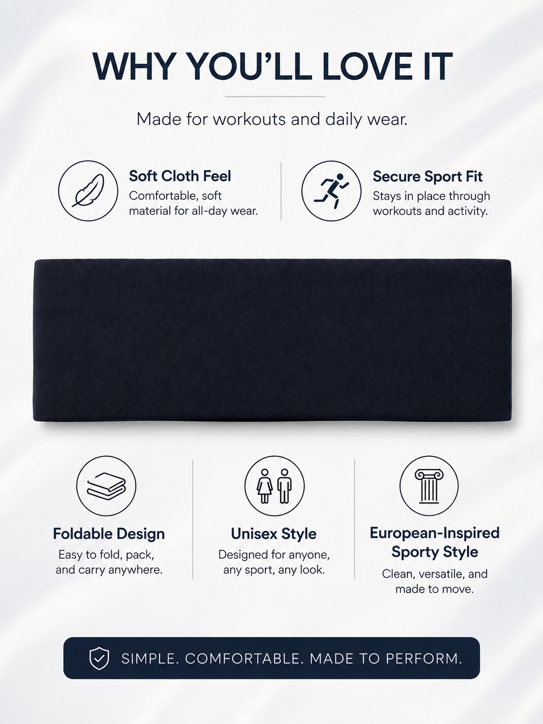 Women's Wide Sports Headband for Yoga Running and Workouts